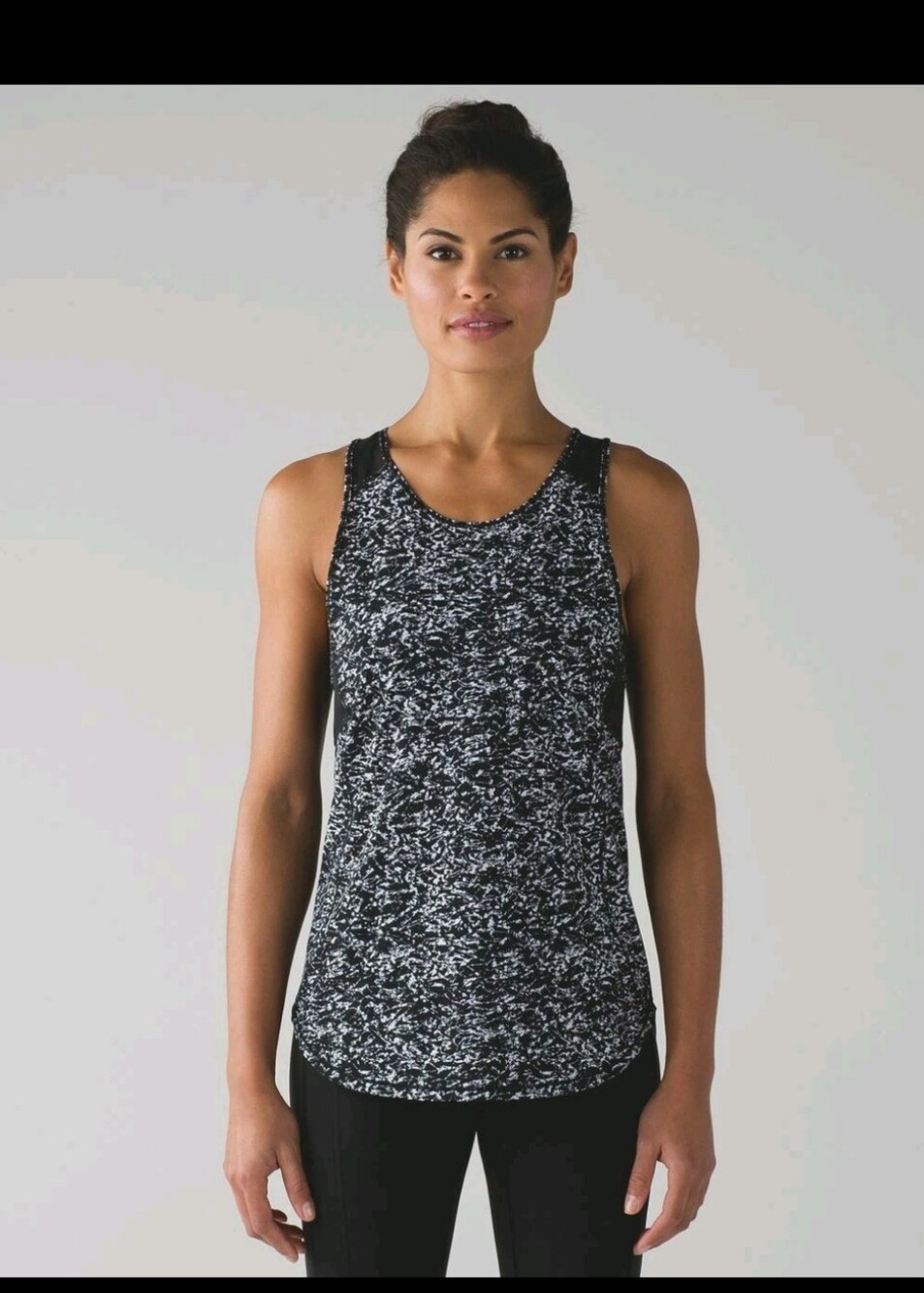 Lululemon Sculpt Tank II Black White Splatter Mesh size:M/L ($58) P2p16 L249